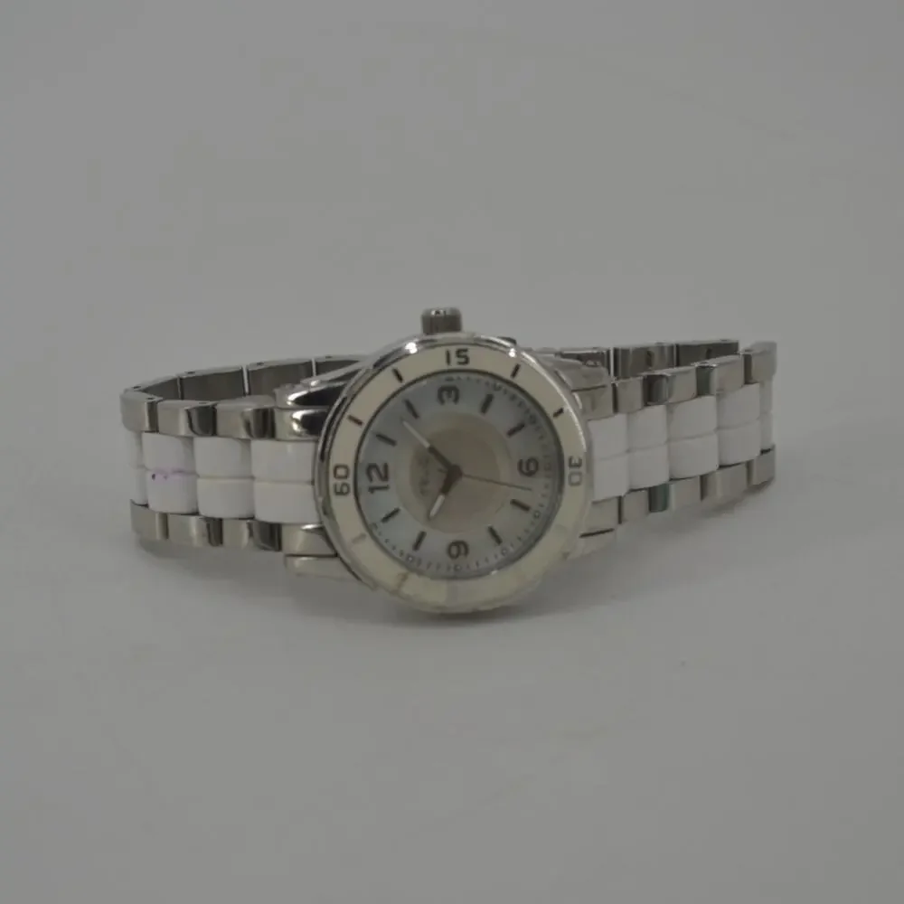 Relic Mother of Pearl Watch Wristwatch Y2k 90s Relic 34mm Enamel Bezel Dial